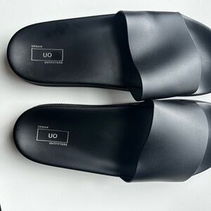 Urban Outfitters Black Slide Sandals with Single Band
